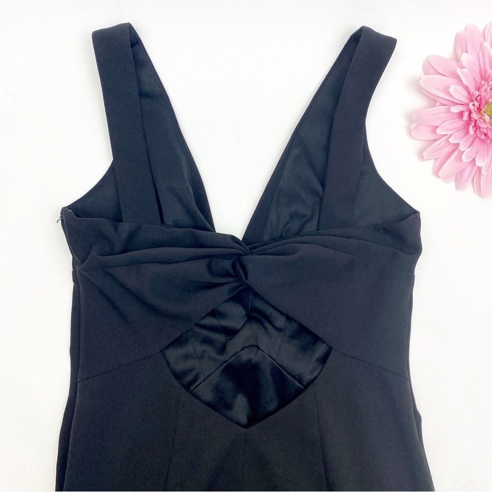 Katie May X Anthropologie BHLDN Eva Damaris Twist Front Midi Sheath Dress Black - Picture 7 of 14